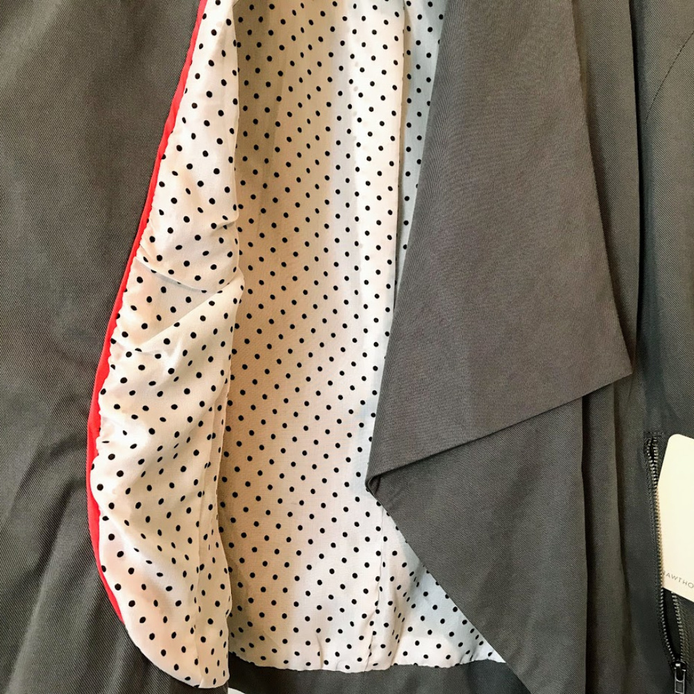 41 Hawthorn Gray Teegan Draped Tab Sleeve Blazer L - Picture 3 of 5